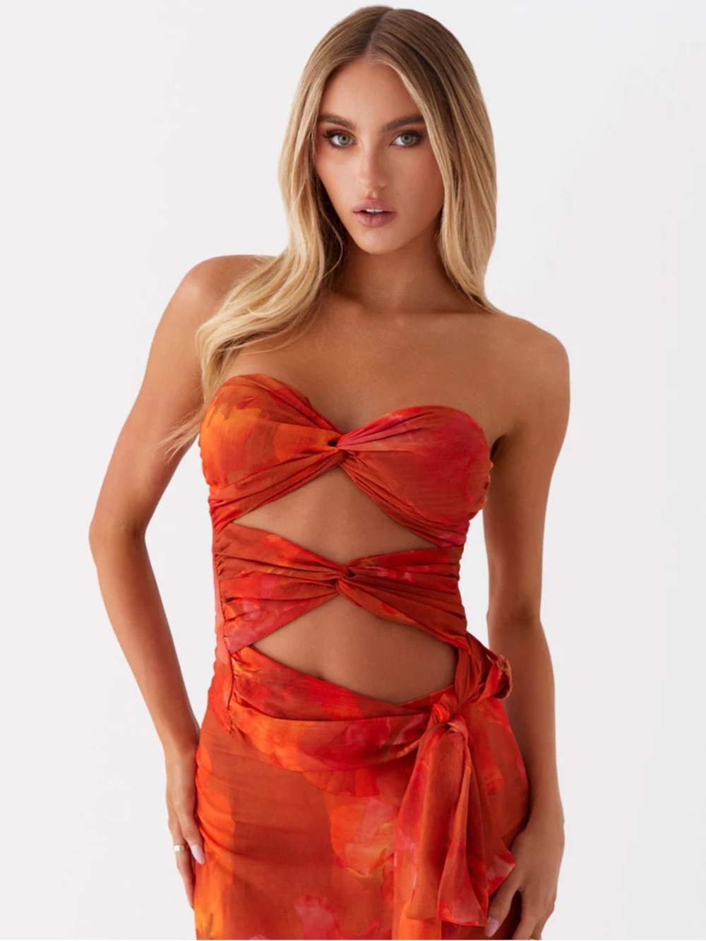 Peppermayo Sunlight Cascade Top in Amber - Size 4